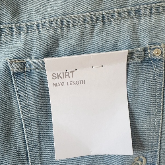 NWT indigo rein women 5-Pocket Maxi Denim Skirt. Light jeans size 13 - Picture 7 of 7